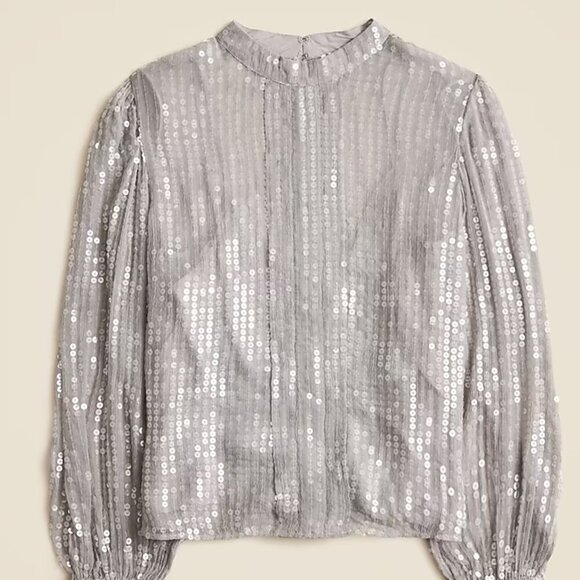 J. Crew Sequin mockneck top XS - Picture 1 of 10